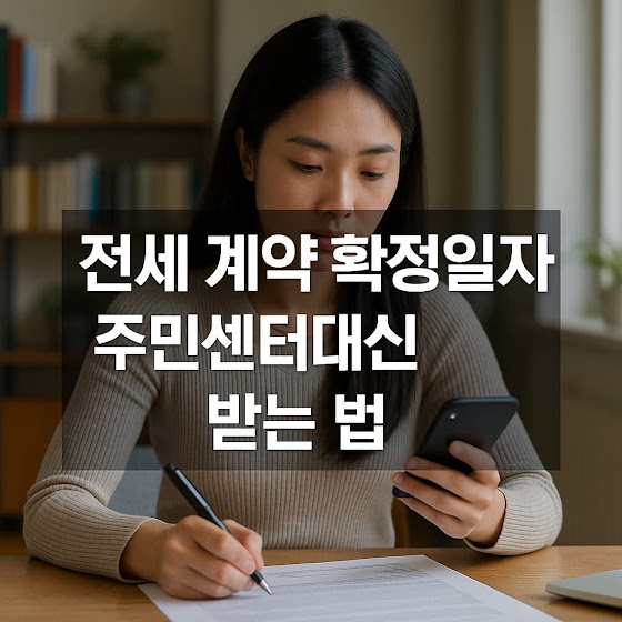 전세 계약 확정일자 주민센터대신 받는 법