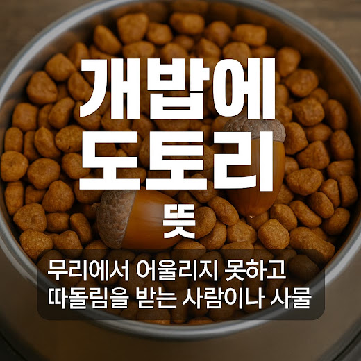 개밥에 도토리 뜻