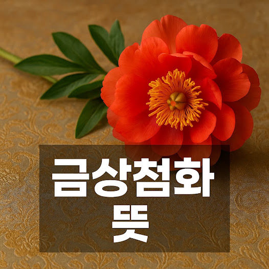 금상첨화 뜻과 활용