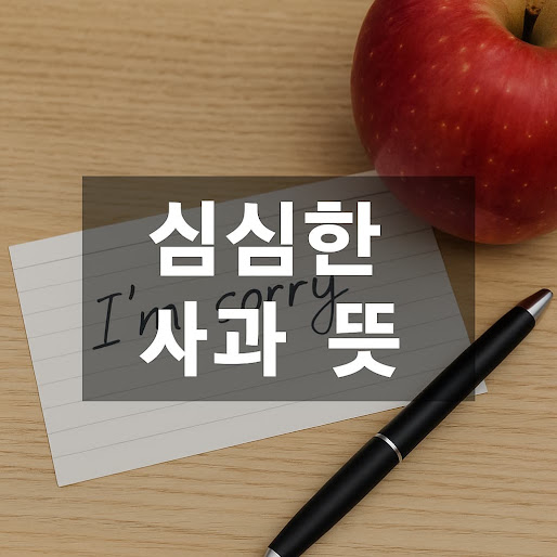 심심한 사과 뜻