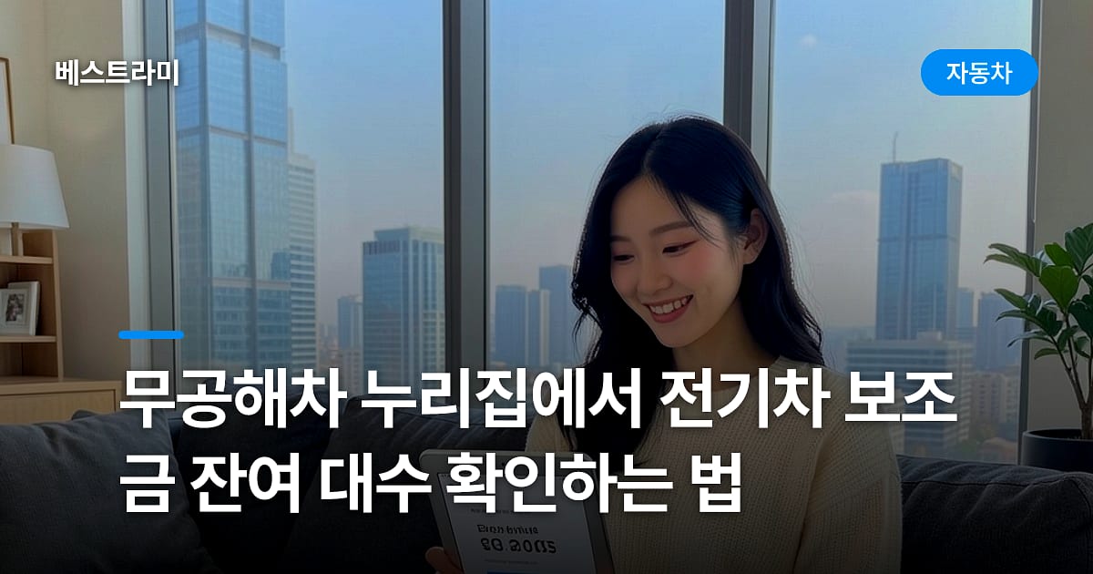 무공해차 누리집에서 전기차 보조금 잔여 대수 확인하는 법